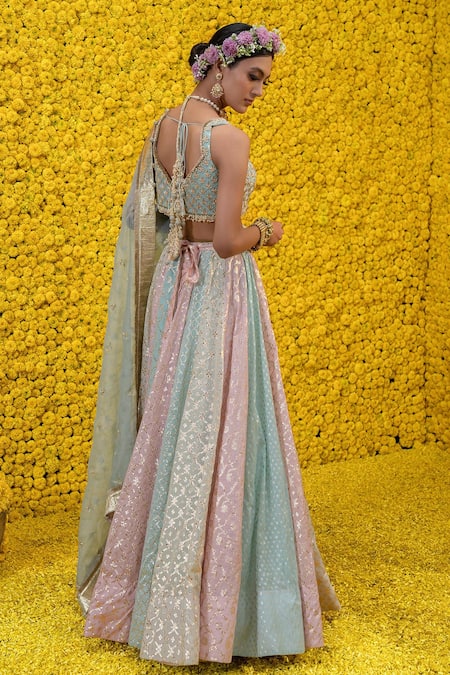 Mahima Mahajan Iqra Banarasi Chanderi Lehenga Set 