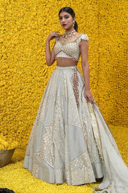 Mahima Mahajan Inaya Banarasi Chanderi Bridal Lehenga Set 