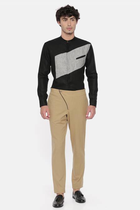 Mayank Modi - Men Cotton Trousers 