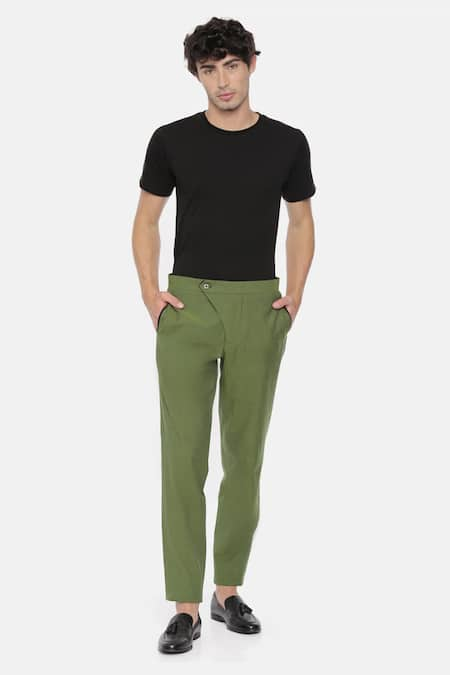 Mayank Modi - Men Cotton Trousers 