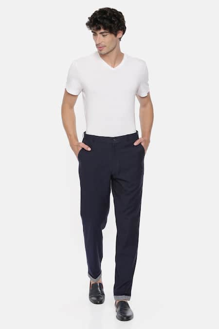 Mayank Modi - Men Cotton Trousers 