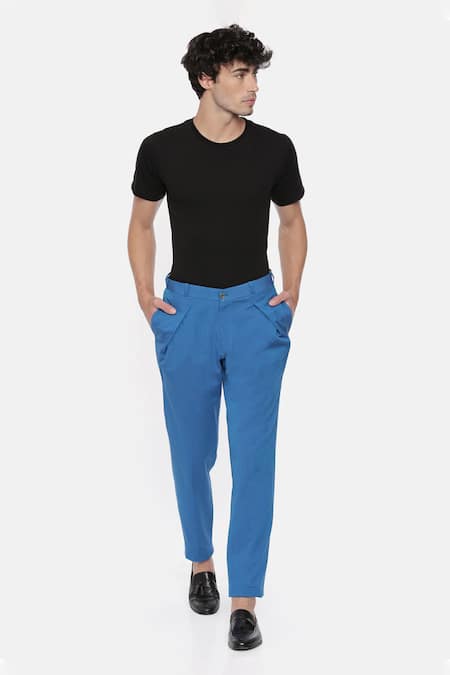 ZEGNA Pleated Cotton & Wool Trousers | Nordstrom