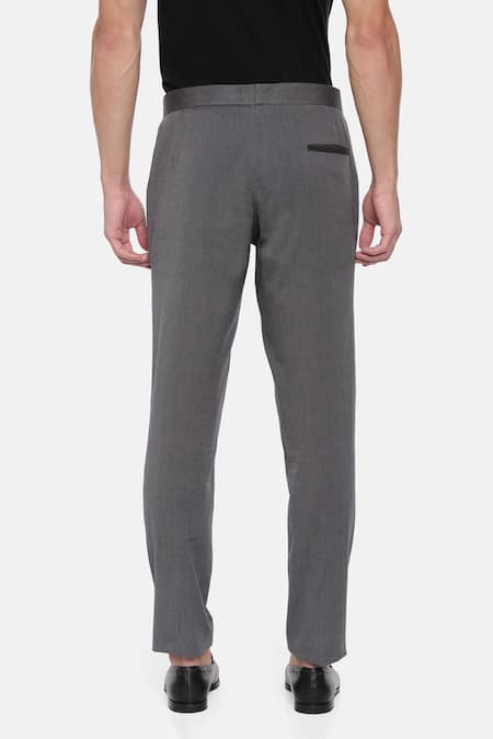 Buy Mayank Modi - Men Grey Malai Cotton Patchwork Trousers Online at Aza Fashions Buy_Mayank Modi - Men_Grey Malai Cotton Patchwork Trousers _Online_at_Aza_Fashions