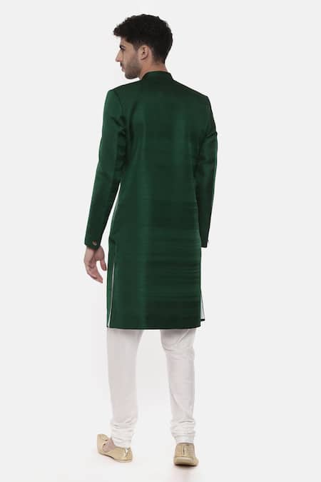 Mayank Modi - Men Overlap Sherwani Set For Kids