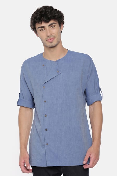 Mayank Modi - Men Overlap Short Kurta 