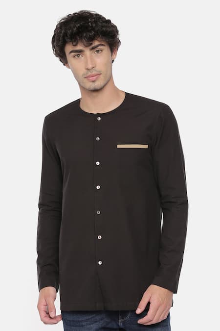 Mayank Modi - Men Cotton Short Kurta 