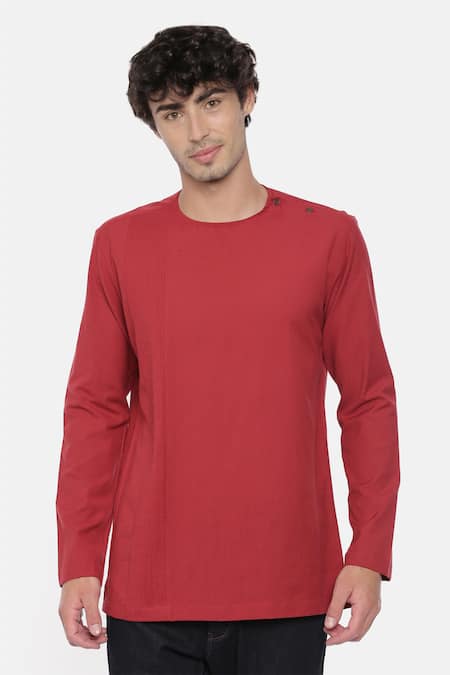 Mayank Modi - Men Pintuck Short Kurta 