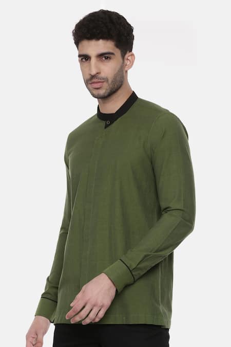 Buy Mayank Modi - Men Green Maheshwari Malai Cotton Short Kurta For Kids Online at Aza Fashions Buy_Mayank Modi - Men_Green Maheshwari Malai Cotton Short Kurta For Kids_Online_at_Aza_Fashions