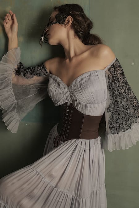 Nidhi Yasha Off Shoulder Maxi Gown 