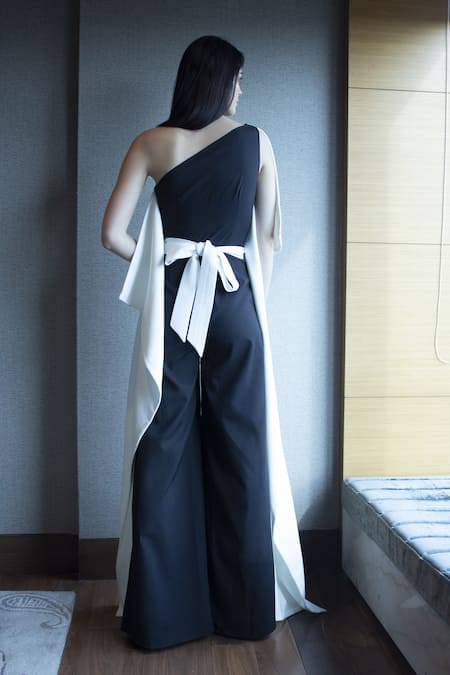 Swatee Singh Draped Colorblock Jumpsuit 