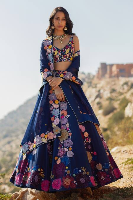 Blue Lehenga - Buy Blue Colour Lehenga Choli Online – Koskii