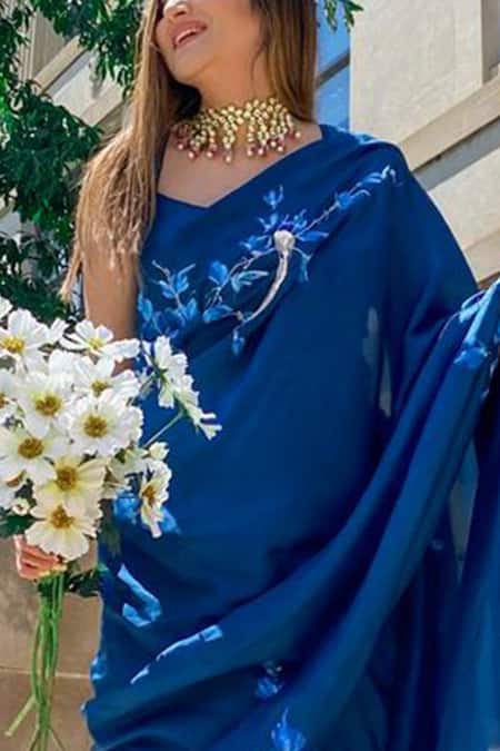 Muksweta Silk Hand Painted Saree 