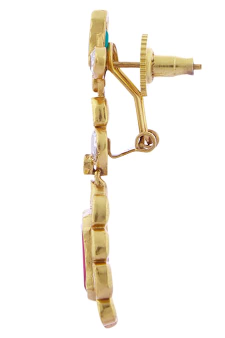 Minaki Gold Plated Jadau Choker Set at Aza Fashions Minaki_Gold Plated Jadau Choker Set_at_Aza_Fashions