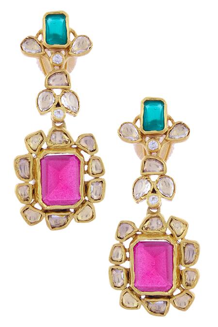 Buy Minaki Gold Plated Jadau Choker Set Online at Aza Fashions Buy_Minaki_Gold Plated Jadau Choker Set_Online_at_Aza_Fashions