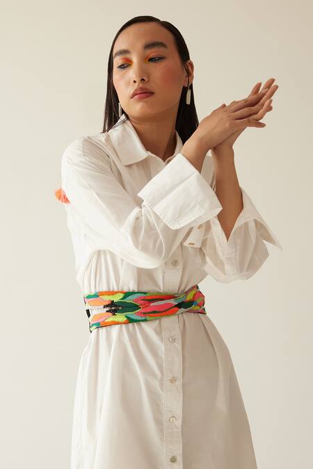 Off white outlet belt dress