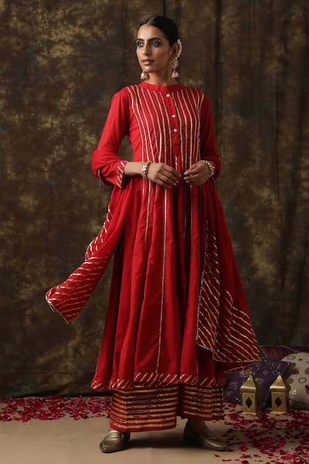 Maison Shefali Embroidered Anarkali Palazzo Set 
