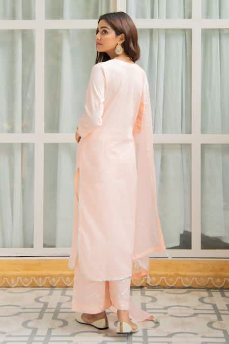 Maison Shefali Mirror Embellished Kurta Set 