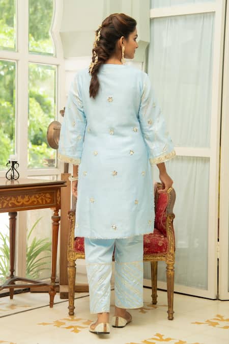Maison Shefali Chanderi Kurta & Pant Set 