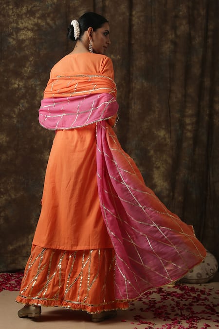 Maison Shefali Embroidered Kurta Sharara Set 