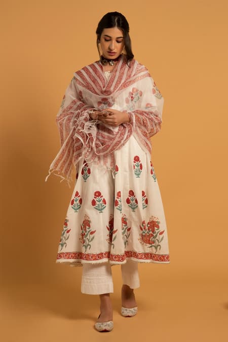Maison Shefali Printed Anarkali Set 