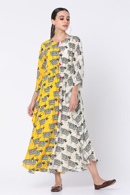 Masaba Printed Colorblock Kaftan 