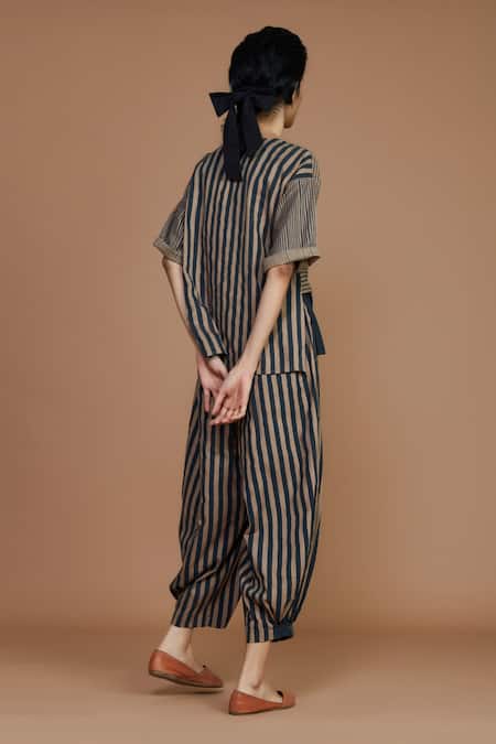 Mati Striped Top & Balloon Pant Set 