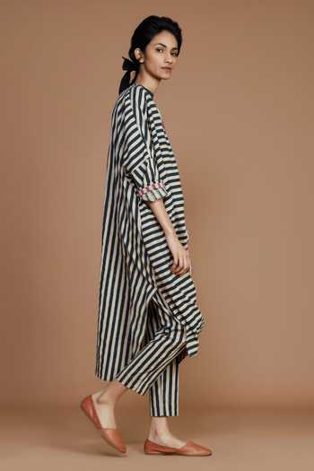 Cotton Tunic Dress And Pant Set 