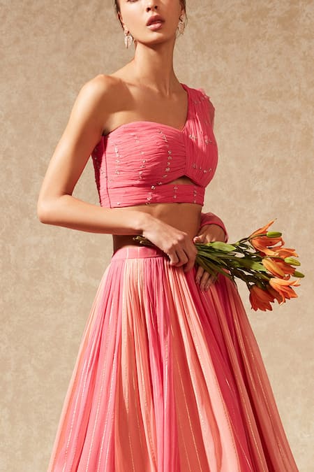 Chamee And Palak Embroidered Lehenga With Blouse