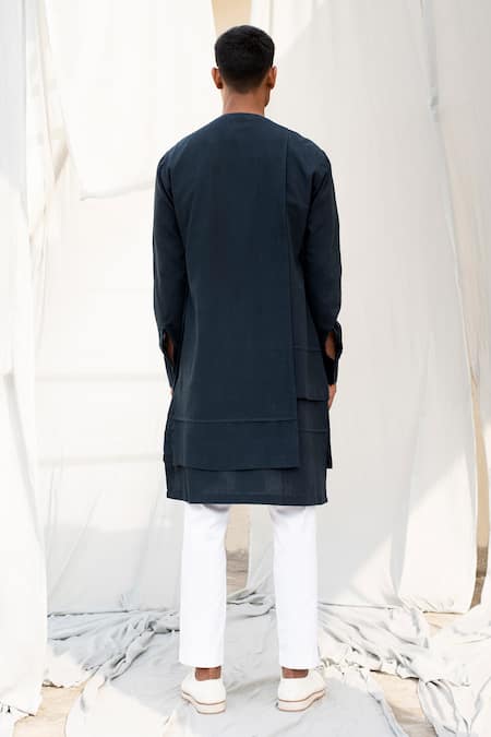 Shop Antar Agni White Cotton Satin Trouser at Aza Fashions Shop_Antar Agni_White Cotton Satin Trouser _at_Aza_Fashions