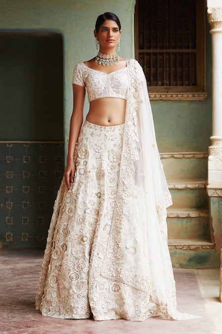 Alia Bhatt Off White Sequins Embroidery Work Wedding Saree – tapee.in
