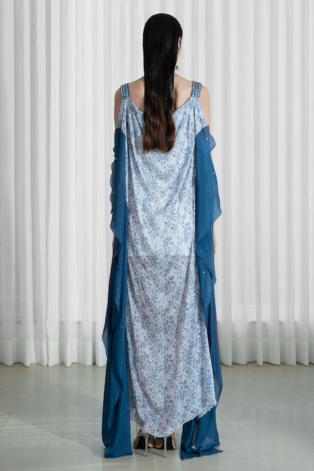 Mandira Wirk Cold Shoulder Printed Kaftan 