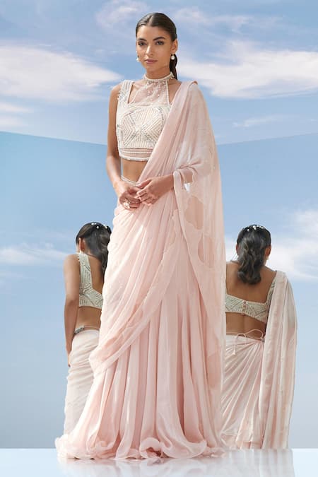 Light Peach Color Party Wear Net Lehenga with Pink Dupatta. | Indian  dresses, Pakistani wedding outfits, Half saree designs