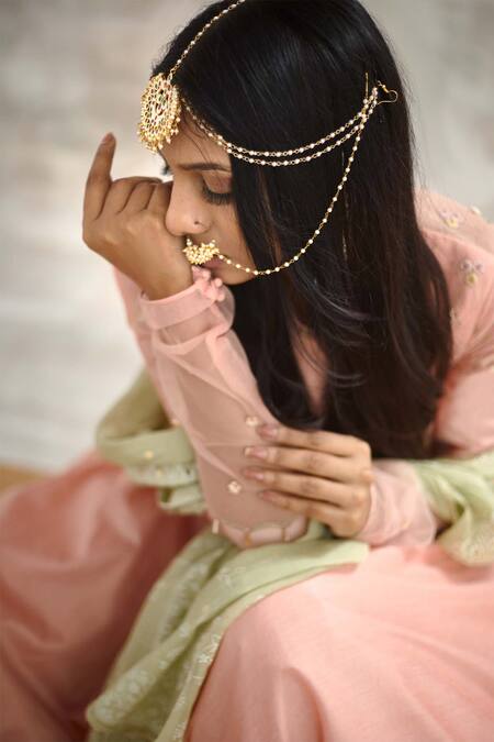 Buy Mandira Wirk - Indian Pink Chanderi Embroidered Anarkali Online at Aza Fashions Buy_Mandira Wirk - Indian_Pink Chanderi Embroidered Anarkali _Online_at_Aza_Fashions