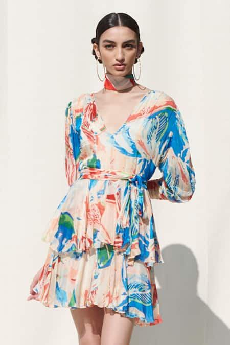 Mandira Wirk Resort Layered Printed Dress 