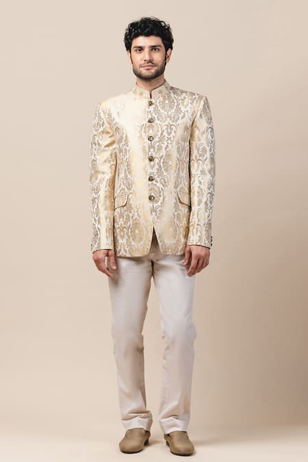 Tarun Tahiliani Brocade Bandhgala & Pant Set 