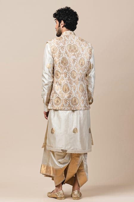 Tarun Tahiliani Brocade Bundi & Silk Kurta Set 