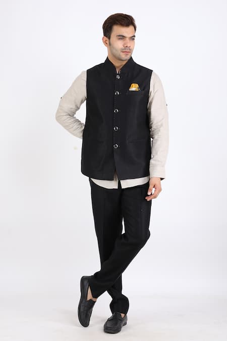 Linen Bloom Linen Nehru Jacket 