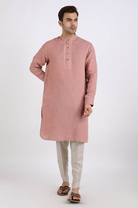 Linen Bloom_Beige 100% Pure Linen Pant _Online_at_Aza_Fashions