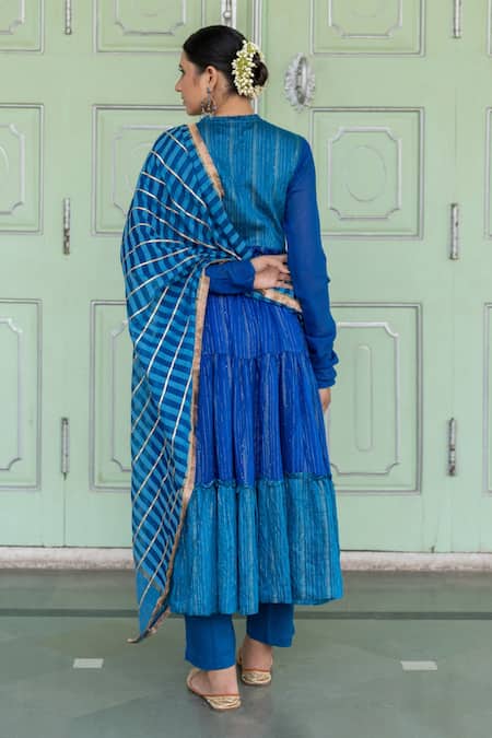 Myaara Gathered Tiered Anarkali Set 