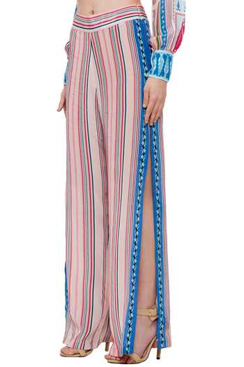 Buy Limerick By Abirr N' Nanki Multi Color Crepe Floral, Stripe Myla Print Pant Online at Aza Fashions Buy_Limerick By Abirr N' Nanki_Multi Color Crepe Floral, Stripe Myla Print Pant_Online_at_Aza_Fashions