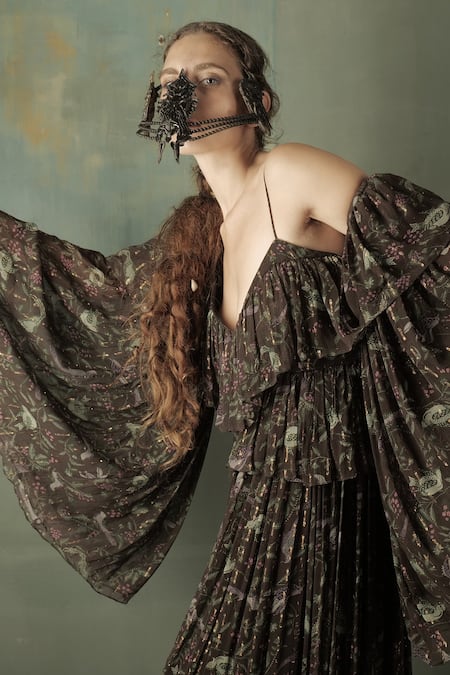 Nidhi Yasha Cold Shoulder Gown 