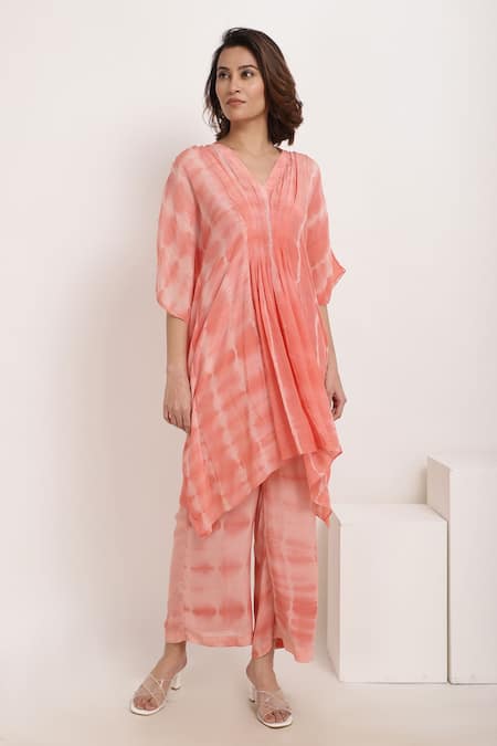 Ranng Label Woven Tunic & Palazzo Set 