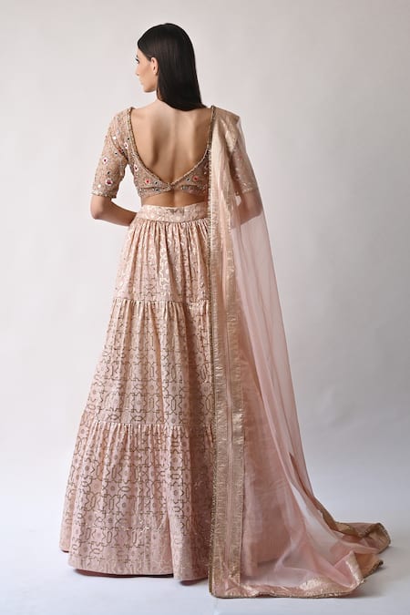 Neha Khullar Chanderi Silk Lehenga Set 