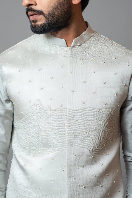 Paarsh Pearls Of Hope Embroidered Bundi 
