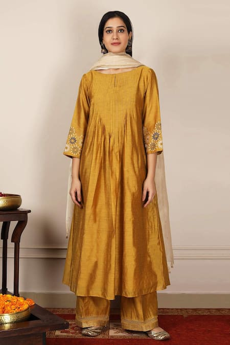 Pouli Pret Chanderi Anarkali Set 