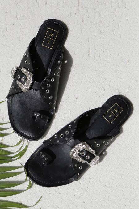 SANDALWALI Nadia Rivet Studded Flats 