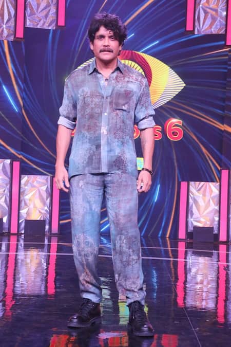 Shop Nirmooha Grey Chiffon Printed Shirt And Pant Set Online at Aza Fashions Shop_Nirmooha_Grey Chiffon Printed Shirt And Pant Set _Online_at_Aza_Fashions