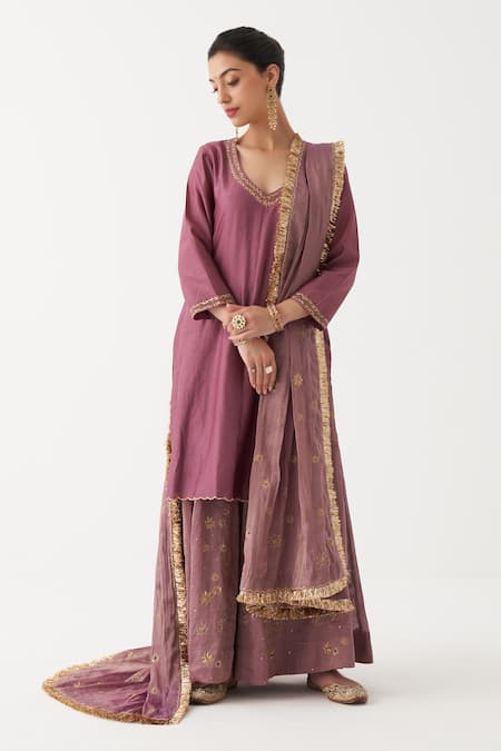 Rhua Naika Embroidered Kurta Sharara Set 