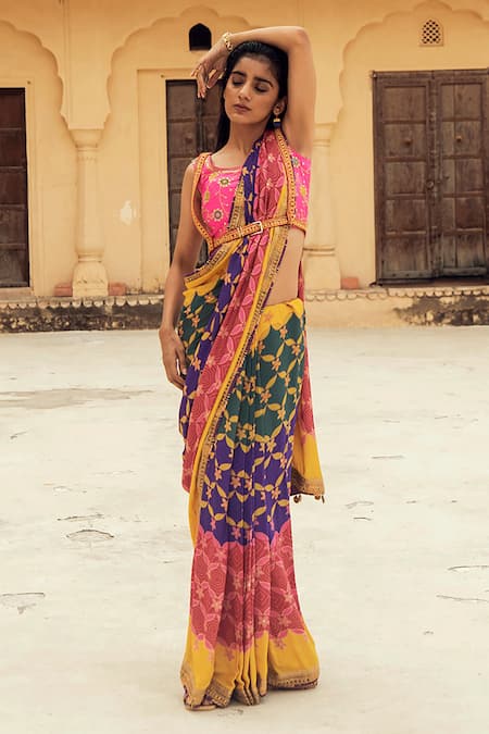 Multi Colore Leriya Saree Party Wear Saree Exclusive Saree Digital Printed  Saree Bollywood Style Saree Beautiful Saree - Etsy