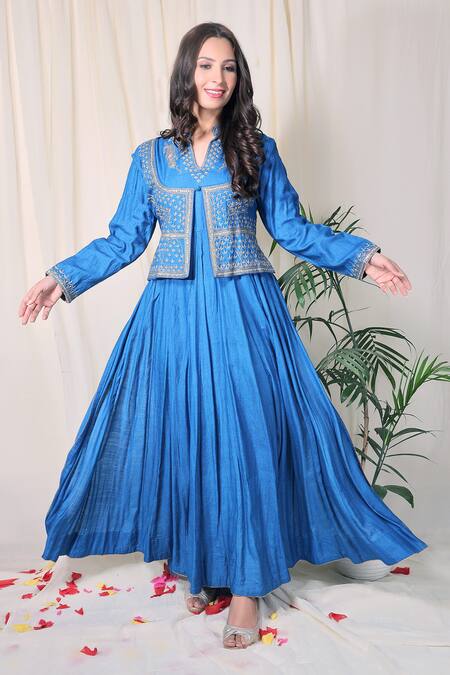 long anarkali dress with jacket – Joshindia